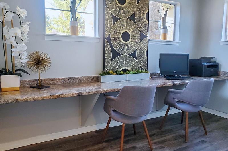 Business Center | We are all about convenience at Sedona Peaks and offer our residents access to free Wi-Fi, desktop, and printing/faxing!