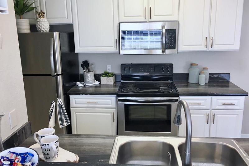 Stainless Steel Appliances | Updated kitchens feature stainless steel appliances.