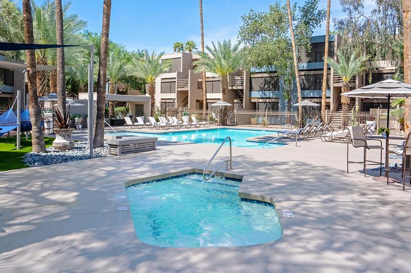 Spa | Relax after a long day in our poolside spa.