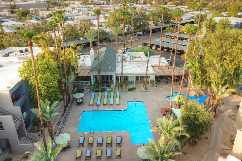 Pool Area | An aerial view of our expansive sundeck.