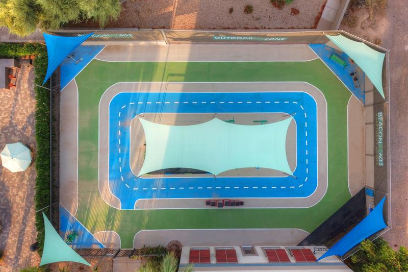 Outdoor Fit Zone | An aerial view of our outdoor fit zone.