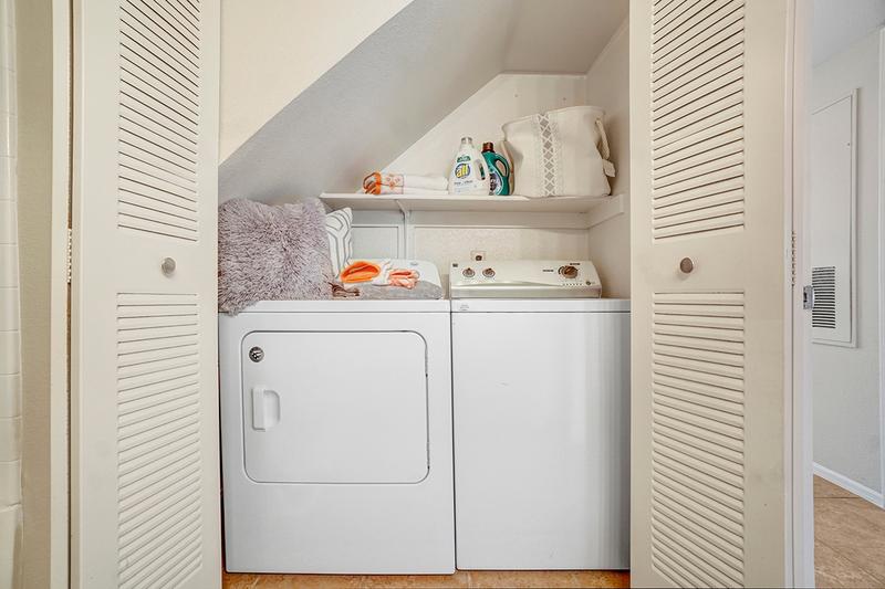 Townhome Laundry | All apartment homes come with a full size washer and dryer already in the apartment!