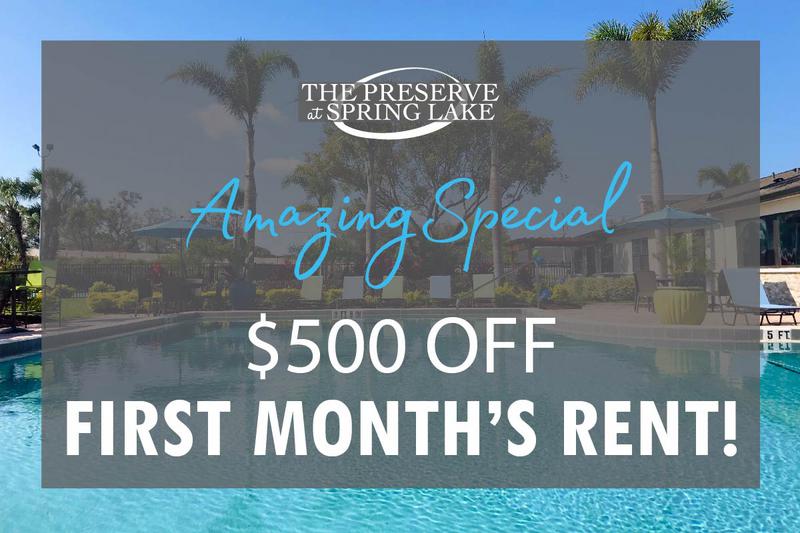 $500 Off First Month | Don't miss out on our amazing special! Some restrictions apply. Please call the office for details.