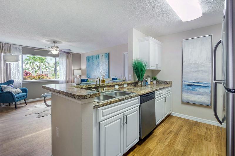 Stainless Steel Appliances | Stainless steel appliances and a breakfast bar are standard in every home.