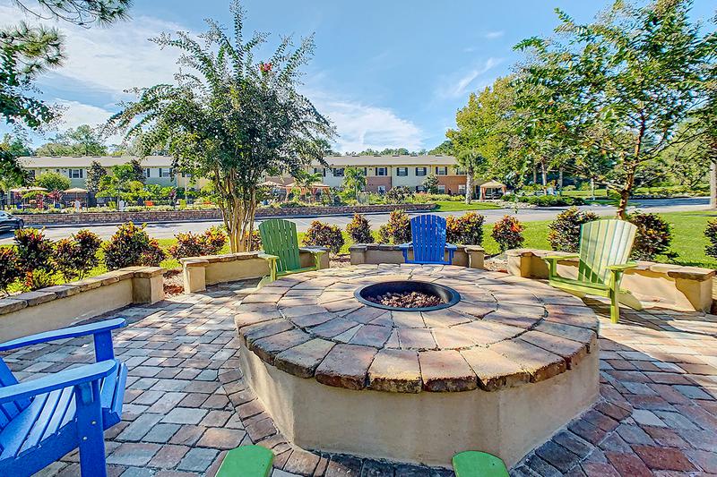 Fire Pit | Warm up on a cold night at our community fire pit.