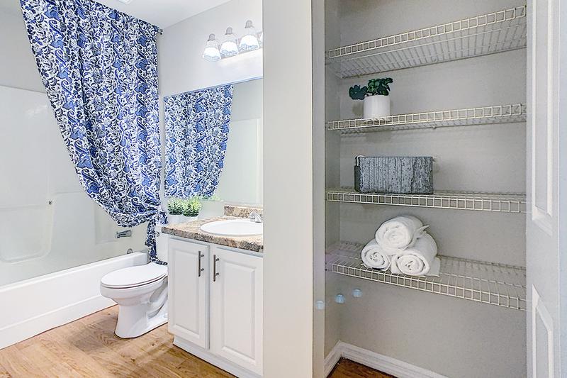 Master Bathroom | Master bathrooms featuring a linen closet.