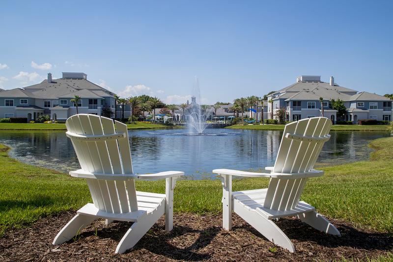 Lake Views | Sit by the lake in one of our many Adirondack chairs and take in the beautiful lake views.