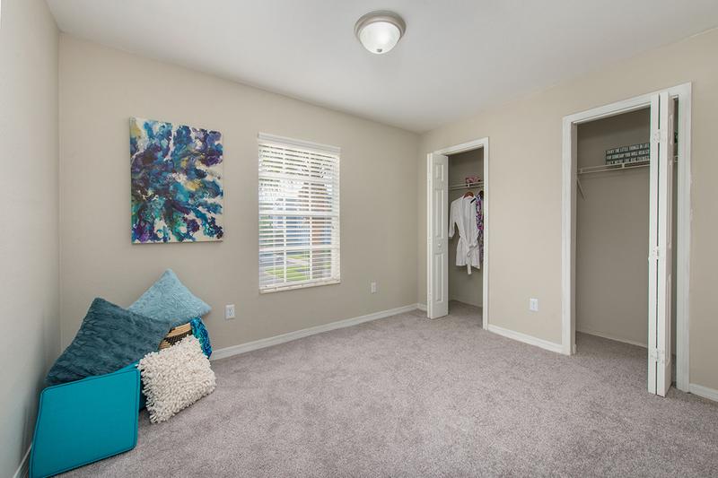 Dual Closets | You'll love our dual closets, complete with built-in organizers.