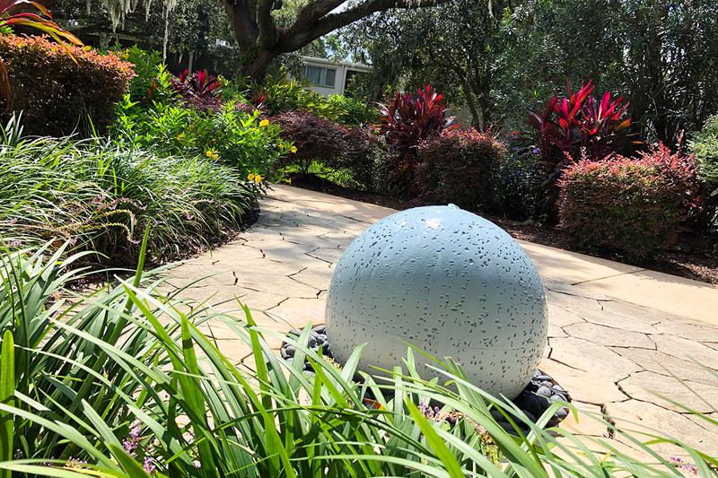 Tranquil garden | Enjoy our tranquil garden featuring a beautiful water feature.