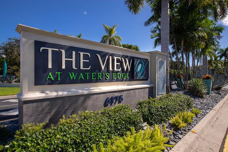 Leasing Office Entrance | Welcome to The View at Water's Edge where you will experience tranquil waterside living.