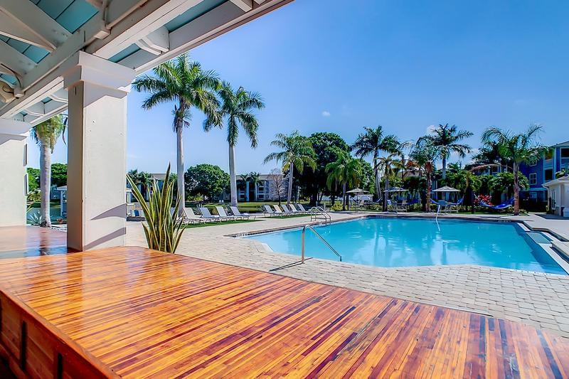 Expansive Sundeck | Enjoy a shaded place to sit under our poolside pavilion.
