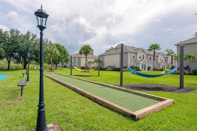 Picnic Area | Enjoy our picnic area with shaded tables and lawn games.