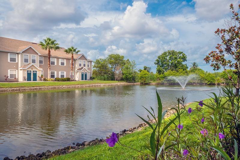 Lake Views | Enjoy breathtaking views of our lake with fountain.