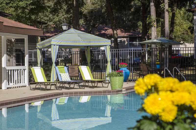 Poolside Cabanas | Relax in our sparking pool featuring cool water jets and free WiFi.