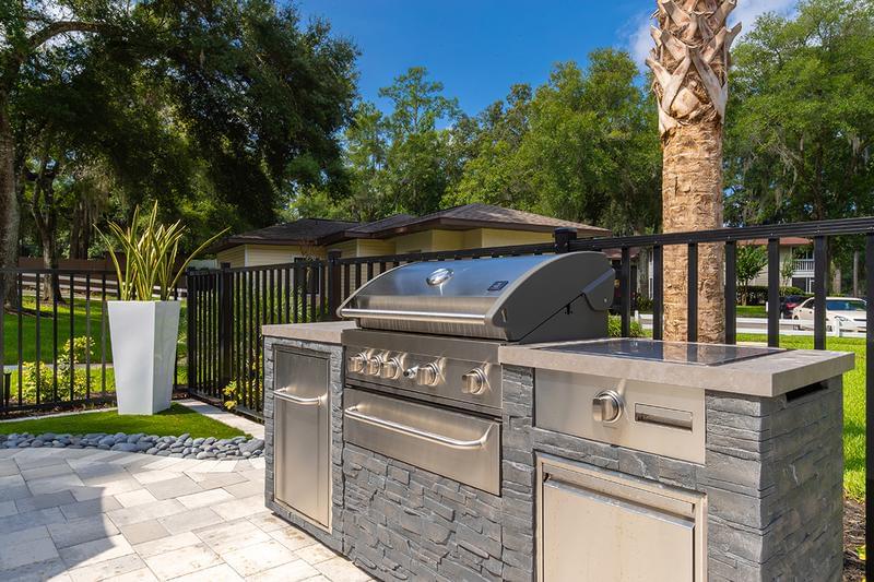 Outdoor Kitchen | Have a cookout at our outdoor kitchen featuring a gas grill.