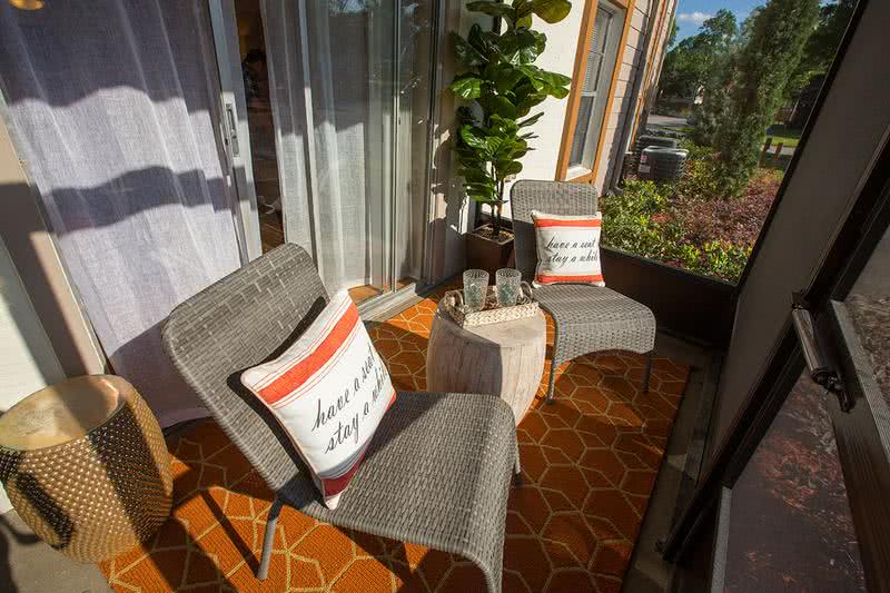 Private Screened Patio | Enjoy the outdoors from your very own private patio located right outside the living room.