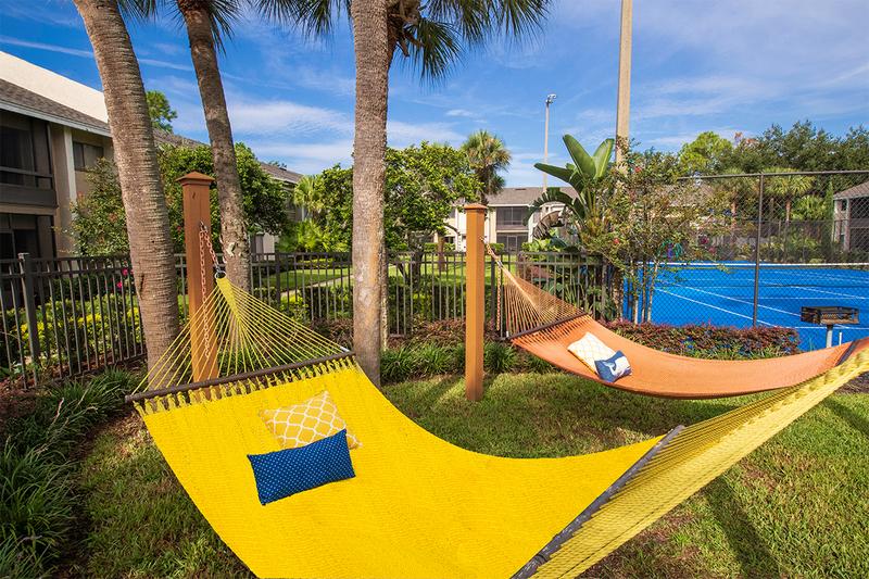 Hammock Garden | Lay out and soak in the sun in our new hammock garden, located next to the pool.