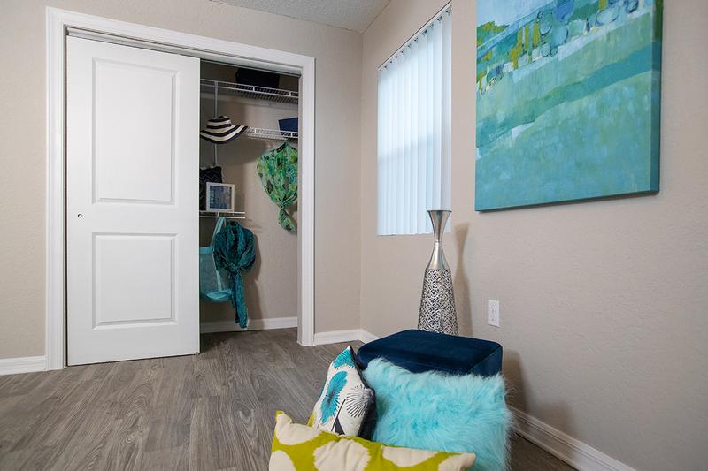 Closet Space | Bedrooms feature closets with built-in organizers for your convenience.