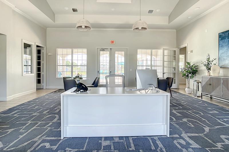 Leasing Office Interior | Our friendly staff is here to help answer any questions you may have about your apartment home.