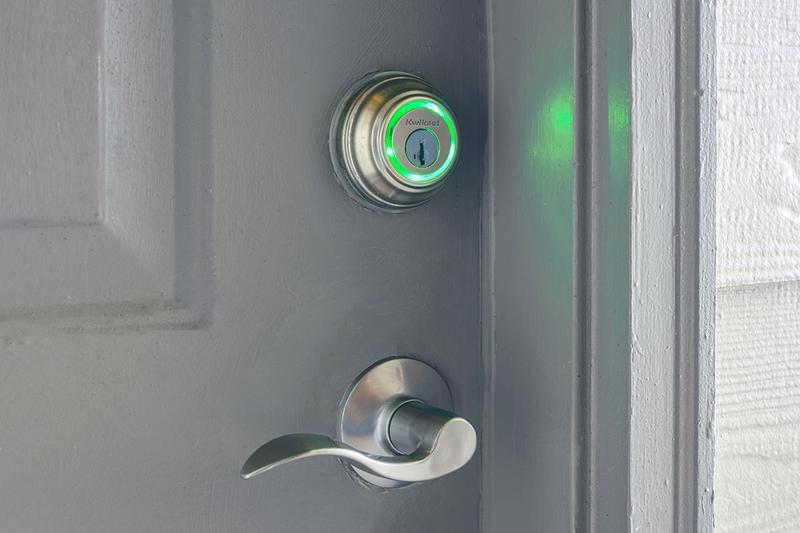 Kwikset Smart Lock | Our smart home package also includes a smart lock which you can access from an app on your phone.