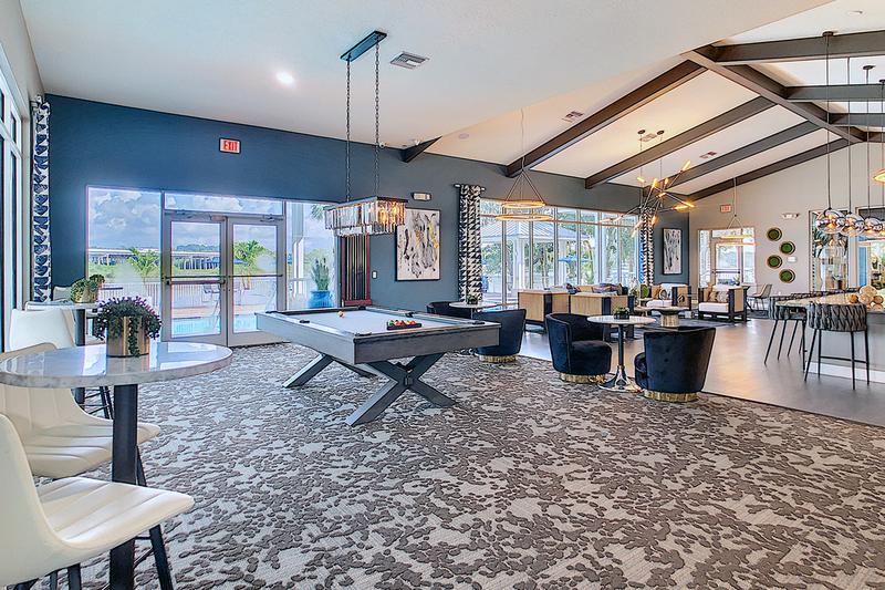Billiards Room | Play a game of pool with friends in the resident clubhouse.