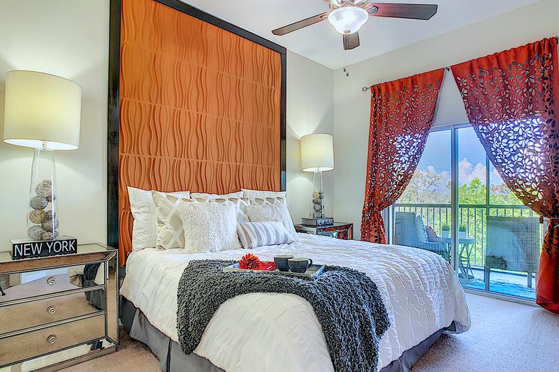 Master Bedroom | Master bedrooms featuring walk-in closets and sliders to private balcony/patio.