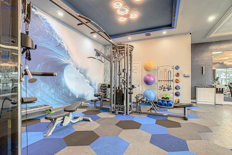 24/7 Access | Our fitness center features all the weight training equipment you need.