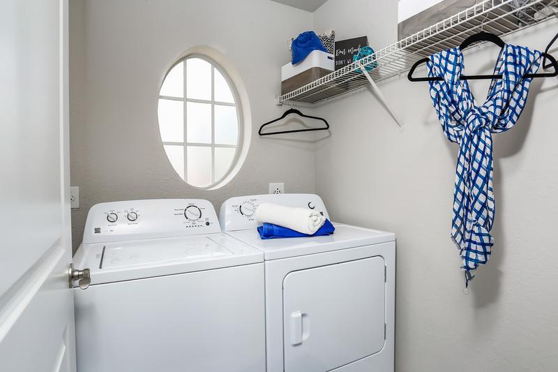Laundry Room | Laundry rooms featuring full size washer and dryers for your convenience.