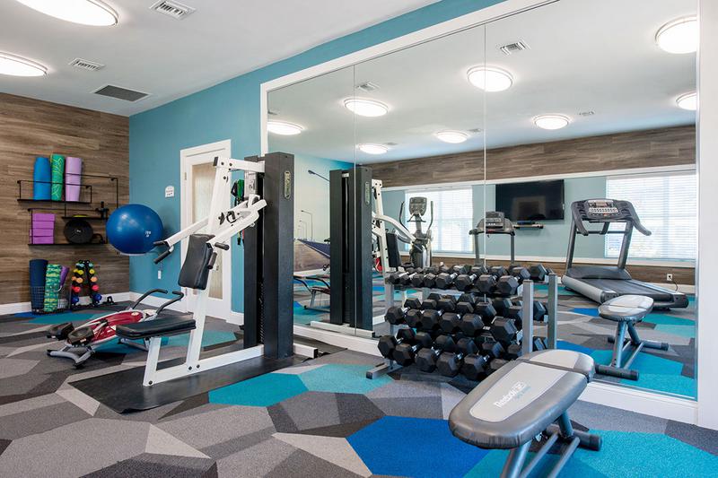 Free Weights | Our fitness center features free weights to get in your strength training.