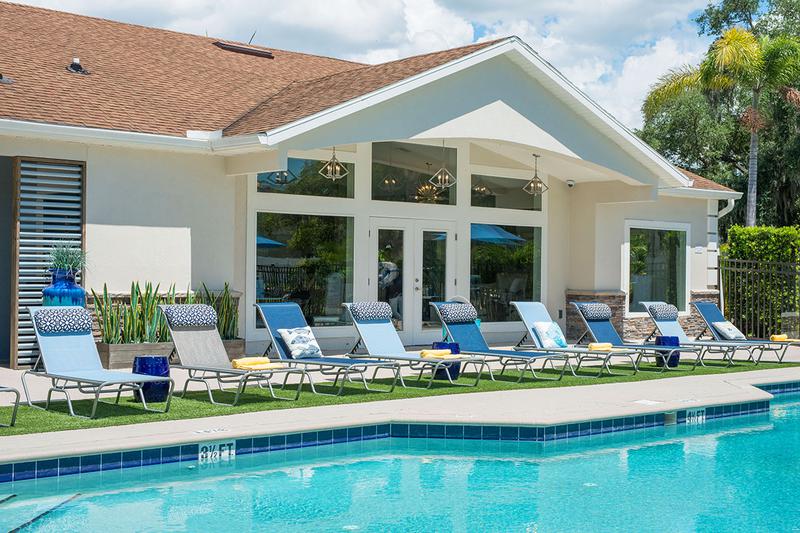 Poolside Loungers | Relax poolside and soak in the sun from one of our poolside loungers.