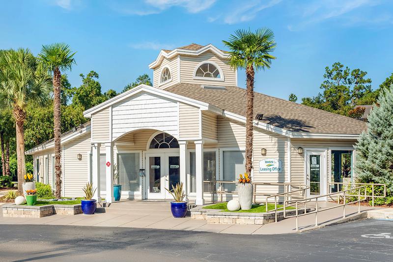 Clubhouse Exterior | Our resident clubhouse features a 24-hour fitness and business center for the convenience of our residents.