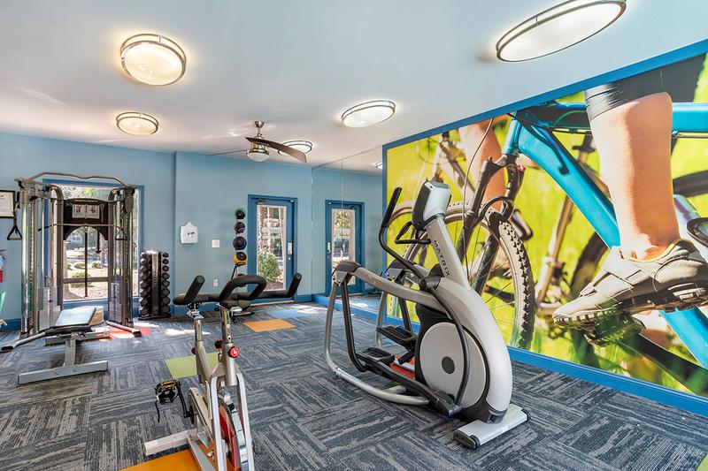24-Hour Fitness Center | 24-hour fully equipped fitness center overlooking the swimming pool.