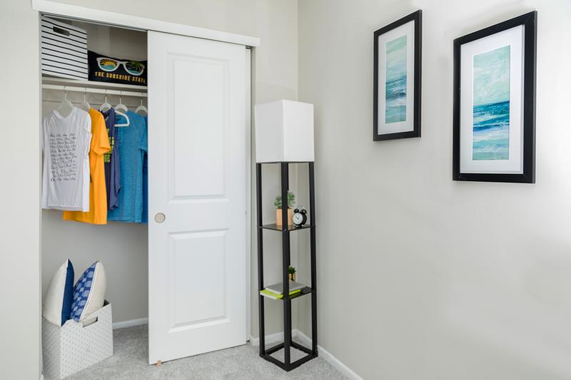 Closets | Bedrooms feature spacious closets with built-in organizers.