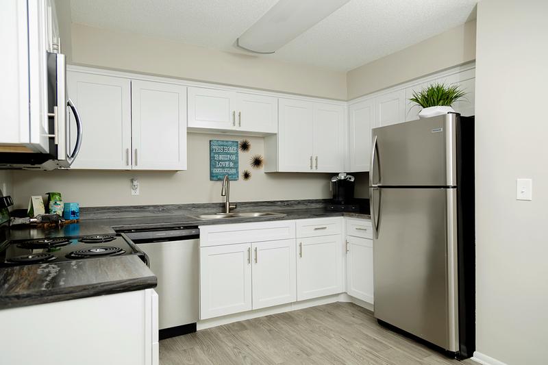 Stainless Steel Appliances | Our newly renovated kitchens feature stainless steel appliances.