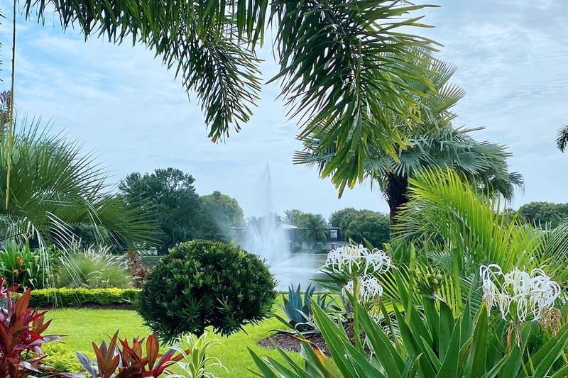 Lake with Fountain | Enjoy beautiful views of the lake and fountain.