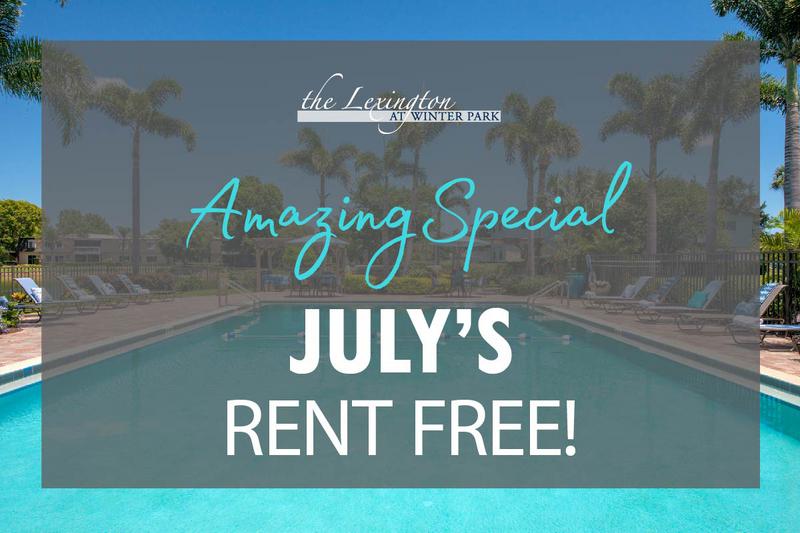 Get July's Rent Free* | Take advantage of our amazing special. *Some restrictions apply, please call the office for details.