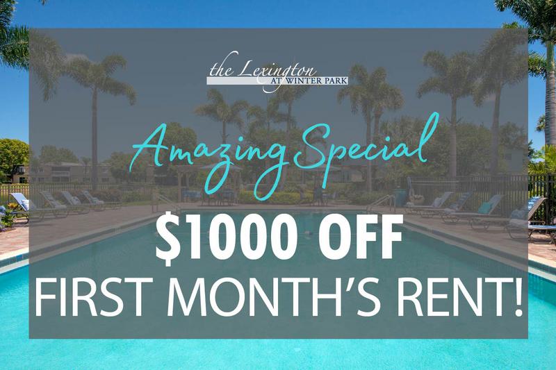 $1,000 Off First Month's Rent | Take advantage of our amazing February special. Some restrictions apply, please call the office for details.