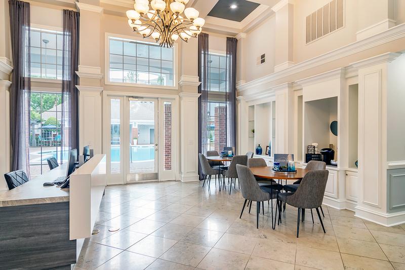 Leasing Office Interior | Come on into the leasing office for a cup of complimentary coffee or just to say hello!