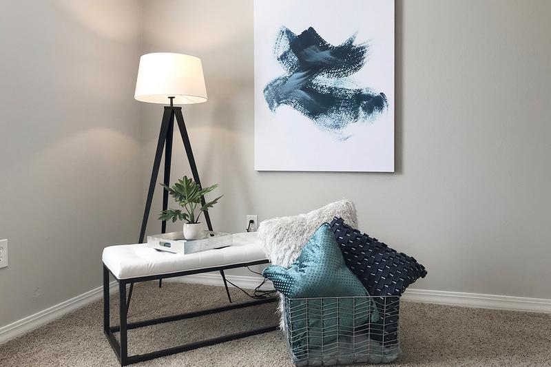 Bedroom | Spacious bedrooms featuring plush carpeting and a ceiling fan.