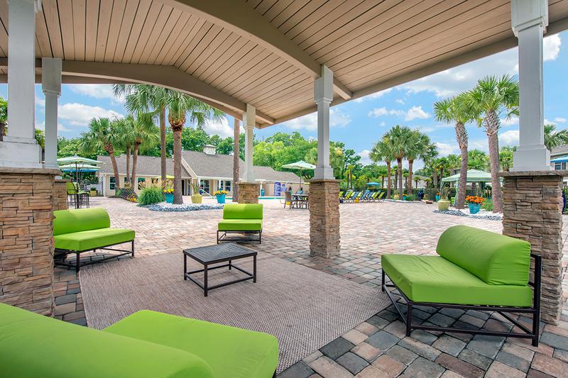 Pool Deck | Relax by the pool in the shade in on our pool deck.