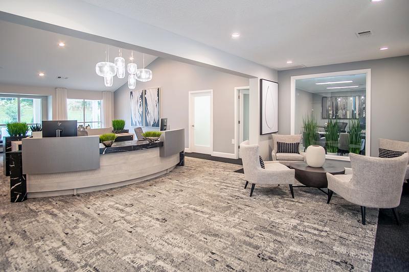 Leasing Center Interior | Come on into our newly renovated leasing center. Our friendly staff is waiting to help you find your new home!