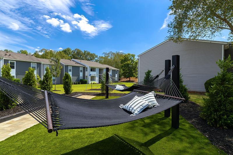 Hammock Garden | Lay out and relax at our hammock garden.