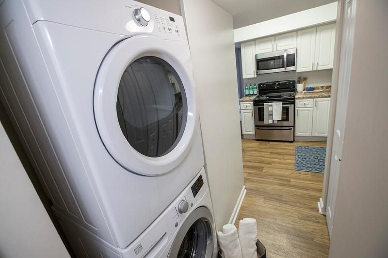 Washer & Dryer Appliances | All apartment homes come with full size washer & dryer appliances for your convenience.