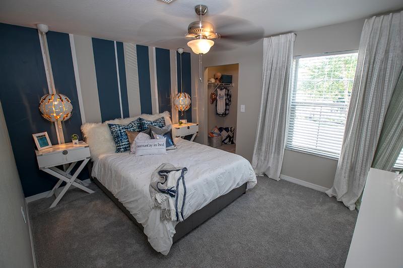 Bedroom | Each room includes a ceiling fan, large closet and tons of natural lighting.