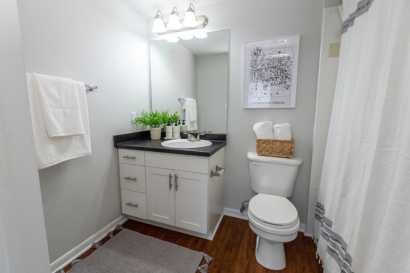 Bathroom | Spacious bathrooms with ample storage.