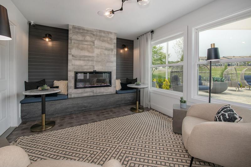 WiFi Lounge Fireplace | Our WiFi lounge also features a fireplace.