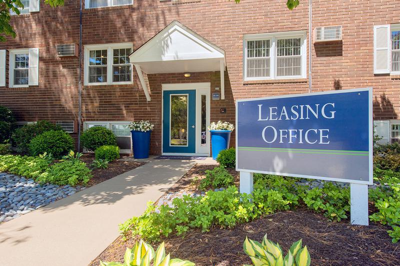 Leasing Office Exterior | Come on into the leasing office to say hello or grab a cup of coffee.
