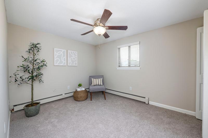 Multi-Speed Ceiling Fans | Our bedrooms feature multi-speed ceiling fans.