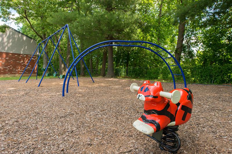 Playground | Our playground features a swing set, jungle gym and more!