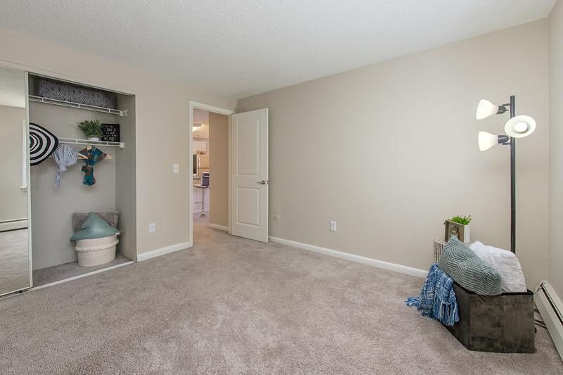 Closet | Bedrooms feature spacious sliding mirror closets.